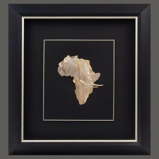 ‘African Elephant’ Sculpture in 18ct Gold-Plated Brass
