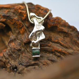 Rough Nugget Sterling Silver Pendant – Handcrafted Jewellery Art by Simon