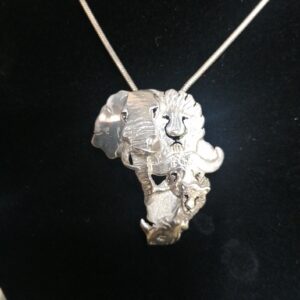 Big 5 Africa Pendant in Sterling Silver