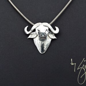Buffalo Head Sterling Silver Pendant