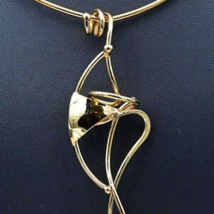 Abstract 18ct Gold Plated Pendant