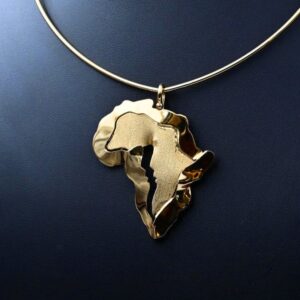 Africa 18ct Gold Plated Pendant