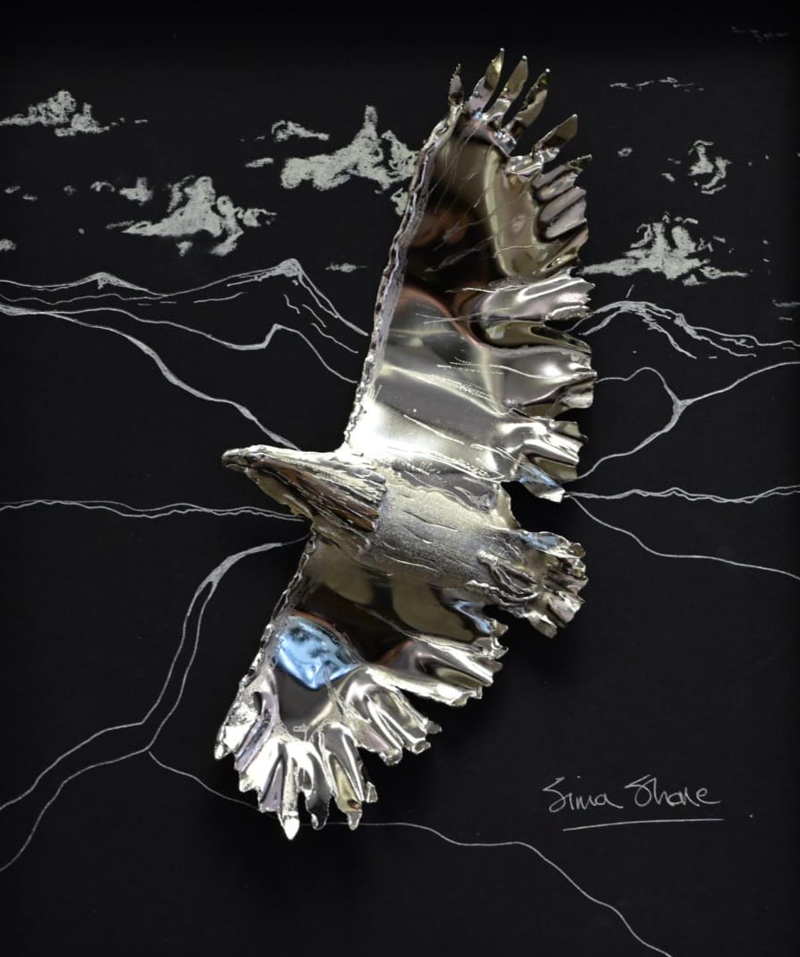 Handcrafted Fish Eagle Flying Framed wall Art-Unique Home Decor|Jewellry art by simon - Image 2