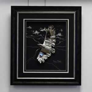 Handcrafted Fish Eagle Flying Framed wall Art-Unique Home Decor|Jewellry art by simon
