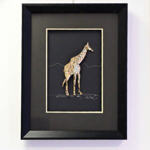 Handcrafted Giraffe Framed Wall Art - Unique Home Decor | Jewellry art by simon