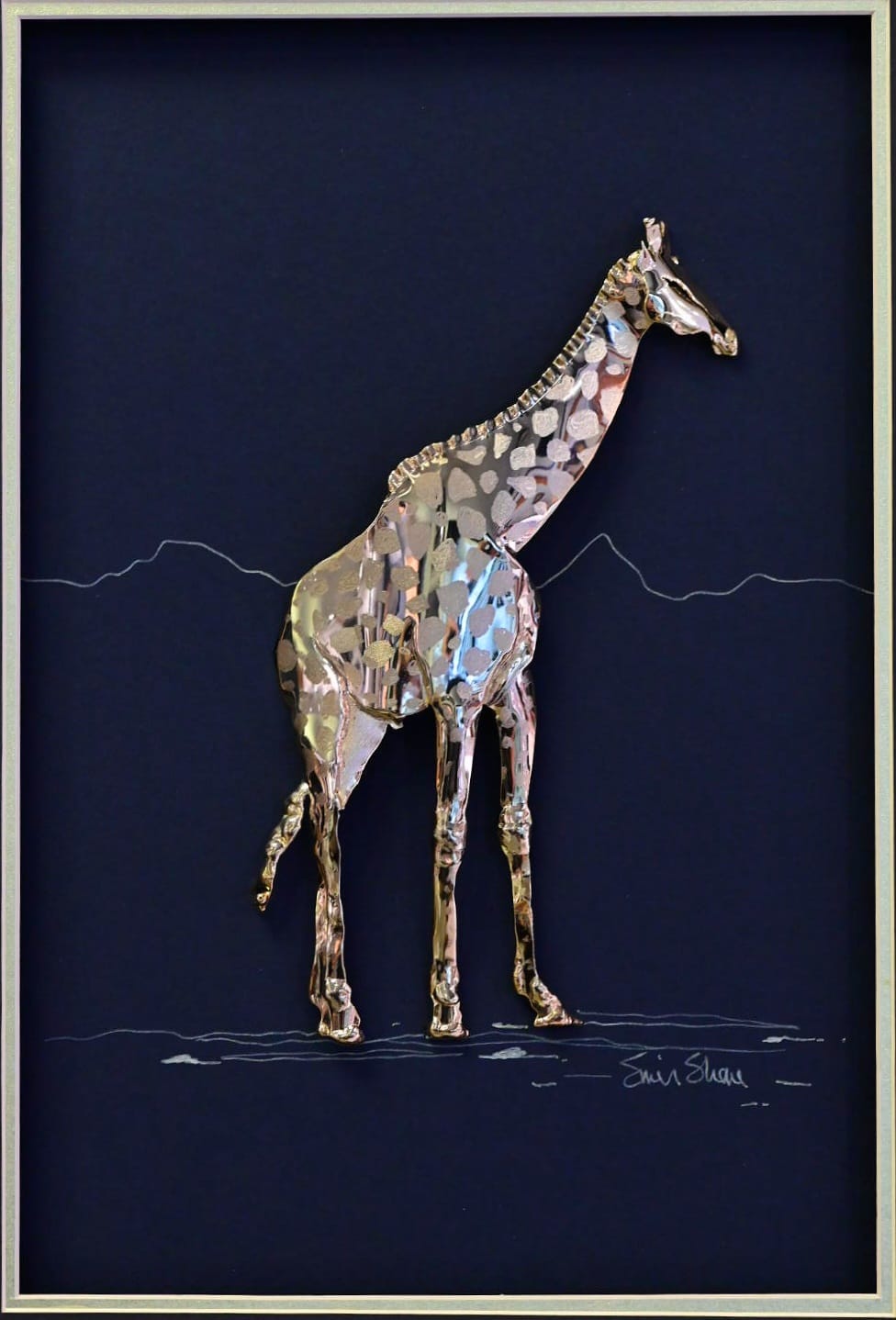 Handcrafted Giraffe Framed Wall Art - Unique Home Decor | Jewellry art by simon - Image 3