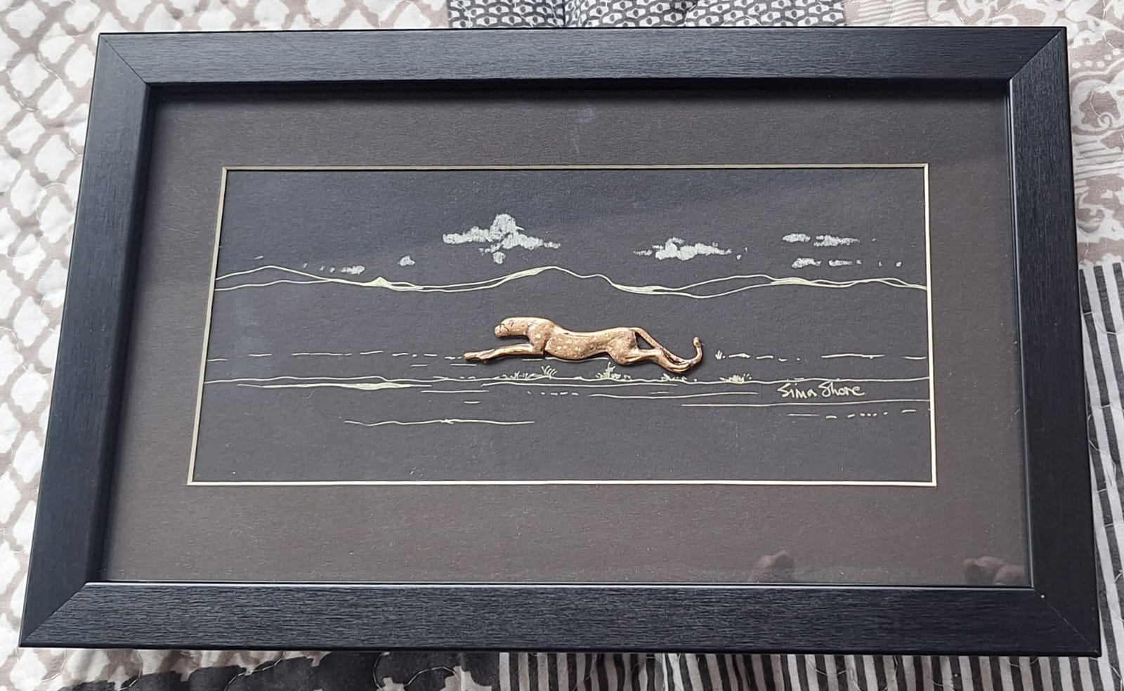 Handcrafted Metal Cheetah Wall Art – Luxury African Wildlife Sculpture