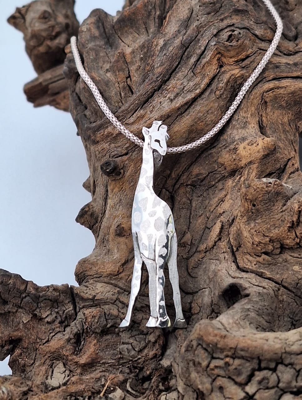 Full Giraffe Sterling Silver Pendant | Handcrafted African Wildlife Jewellery - Image 3