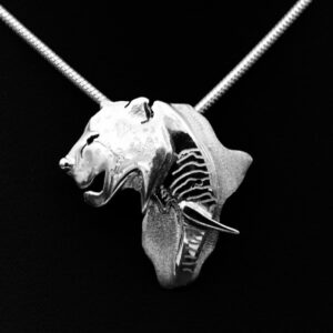 Africa/Leop/Ele(m) Sterling Silver Pendant