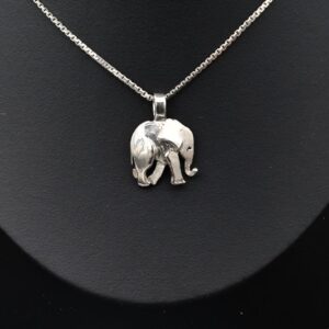 Baby Elephant Sterling Silver Pendant – Unique Wildlife-Inspired Jewellery
