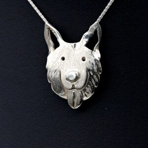 Dog Pendant Sterling Silver