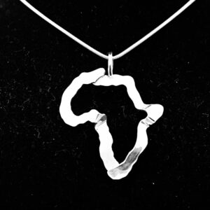 Africa Hollow (L) Pendant – Sterling Silver African Map Jewellery