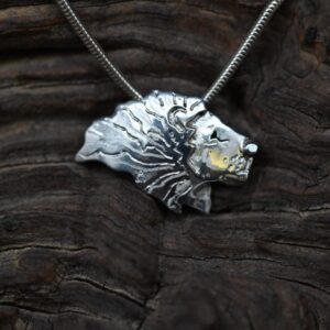 Lion Head (s) Sterling Silver Pendant