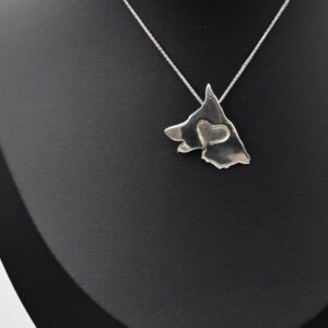 Dog Head Pendant Sterling Silver