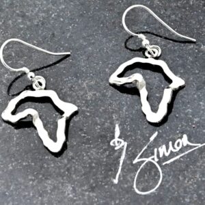 Africa Hollow Earrings (s) Hooks  Sterling Silver