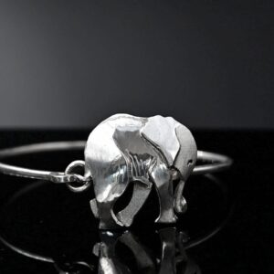 Baby Elephant Sterling Silver Bracelet | Handcrafted Wildlife Jewellery