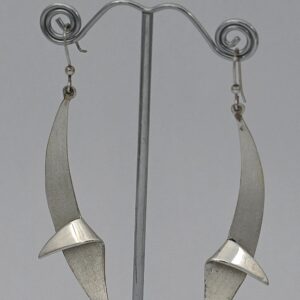 Abstract Fold Sterling Silver Earrings