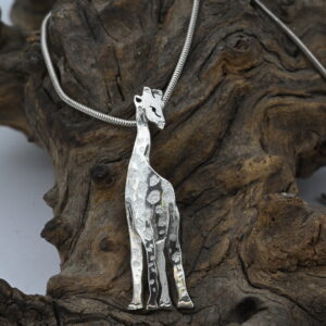 Full Giraffe Sterling Silver Pendant | Handcrafted African Wildlife Jewellery