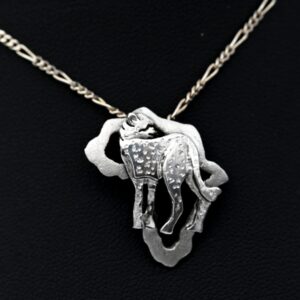 Africa/Hollow/Cheetah Looking Back (s) Pendant