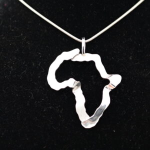 Africa Hollow Pendant in Sterling Silver