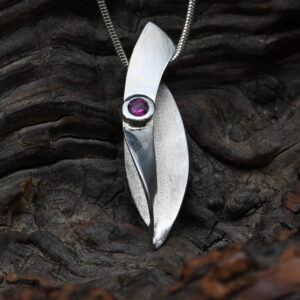 Hessonite Garnet Sterling Silver Pendant – November Birthstone – Handcrafted by Simon