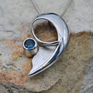 London Blue Topaz Sterling Silver Pendant | Handcrafted Gemstone Jewellery