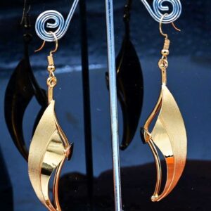 Aurora Brass Earrings – 18ct Gold Plated Drops | Made by Simon
