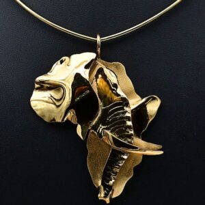 Africa (VL) 18ct Gold Plated Pendant