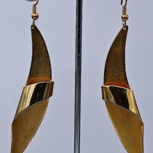 Abstract Curved 18ct Gold Plated Earrings