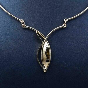 Abstract Necklace 18ct Gold Plated