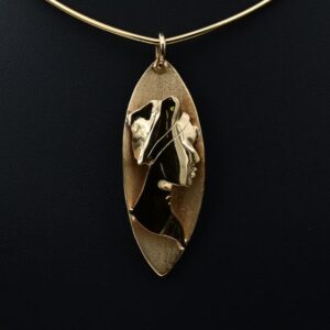 Abstract Lady Thandi Pendant | Handcrafted Brass Plated in 18k Gold