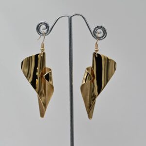 Abstract 18ct Gold Plated Earrings