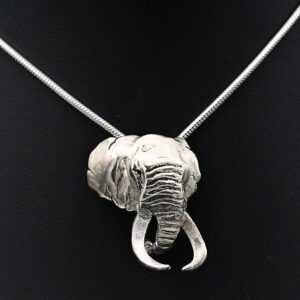 Shawu Elephant Head (m) Pendant in Sterling Silver