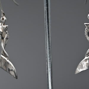 Giraffe Earrings Hoops in Sterling Silver