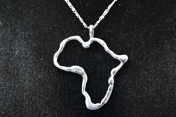frica Hollow Sterling Silver Pendant – Handcrafted Jewellery Art by Simon