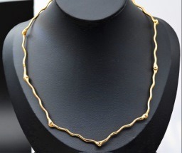 Abstract Necklace Made by Simon – Brass Plated in 18ct Gold