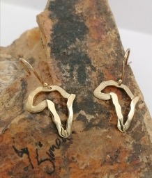 Africa Hollow Earrings 9ct Gold