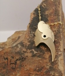 9ct Lady Head Gold Pendant