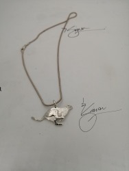 Cheetah Running Sterling Silver Pendant - Image 3