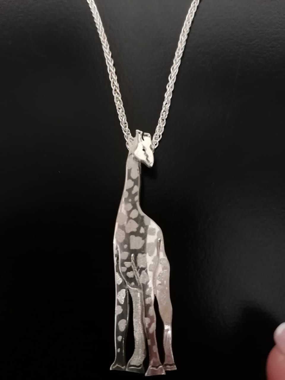 Full Giraffe Sterling Silver Pendant | Handcrafted African Wildlife Jewellery - Image 2