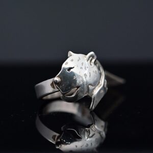 Leopard Head Sterling Silver Ring – Handmade African Animal Jewellery