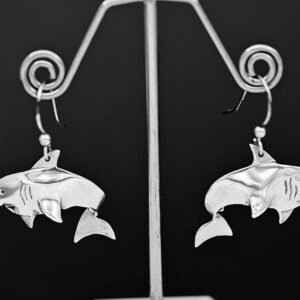 Handmade Silver Shark Jumping Earrings by Simon – Ocean Inspired Jewellery