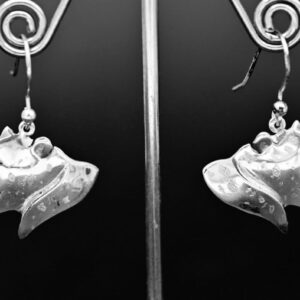 Handmade Silver Leopard Head Earrings by Simon – Bold African Inspired Jewellery