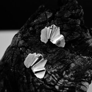 Handmade Africa Crinkle Cut Earrings by Simon in 925 Sterling Silver