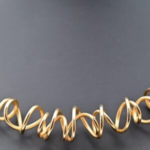Abstract Wiry Necklace Made by Simon – 18ct Gold Plated Statement Jewellery
