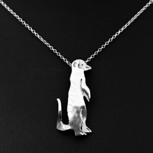Meerkat Sterling Silver Pendant – Unique Wildlife-Inspired Jewellery