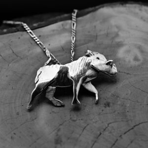 Sterling Silver Warthog Pendant |Jewellry art by simon