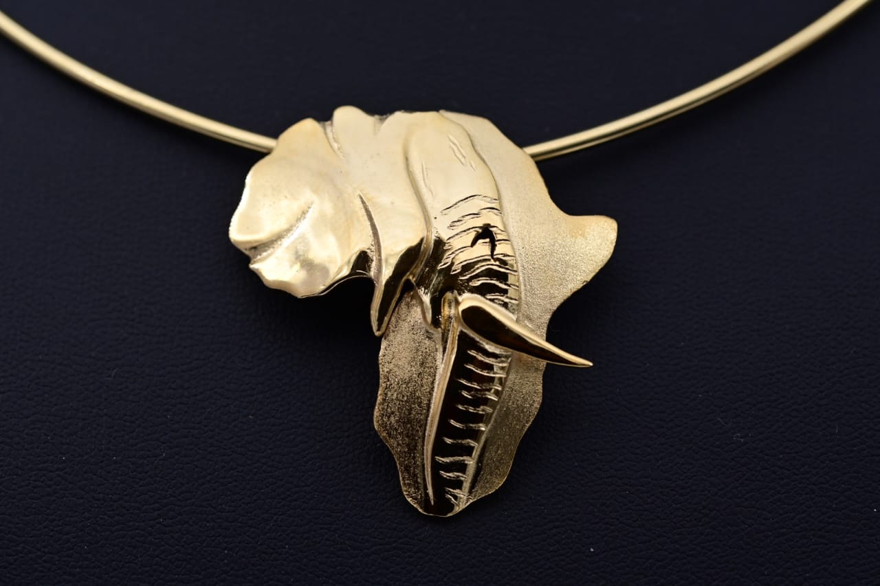 Sterling Silver African Elephant – Unique Pendant Wildlife-Inspired Jewellery