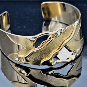 Brass Plated in 18k Gold Cuff Bracelet – Luxury Statement Bangle for Women