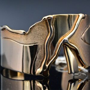 Brass Plated in 18k Gold Cuff Bracelet – Luxury Statement Bangle for Women